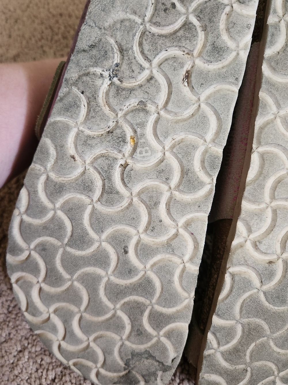 Birkenstock MIRAMAR Big Buckle Leather Ceramic Pattern Rose Rare Discontinued 38 - Picture 8 of 8